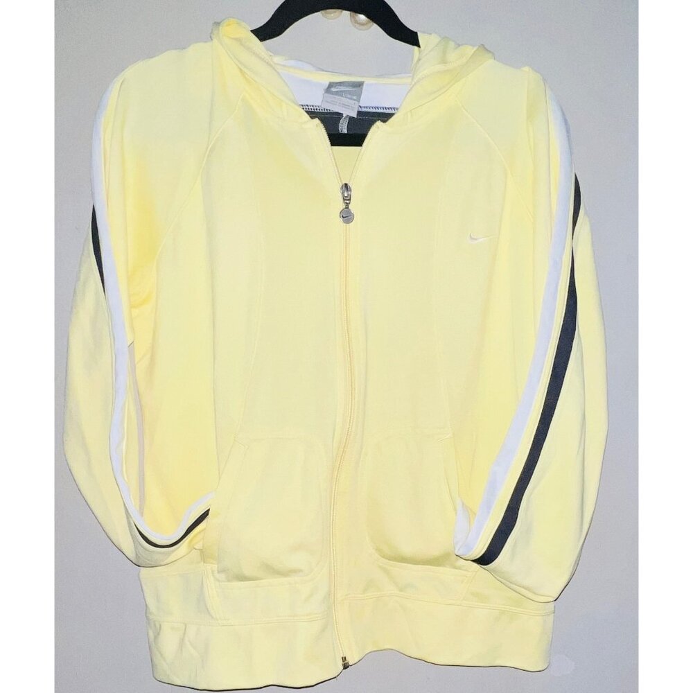 Nike Women's Yellow Full-Zip Hoodie Jacket Size L